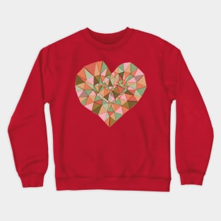 Polygon Geometric Heart Crewneck Sweatshirt